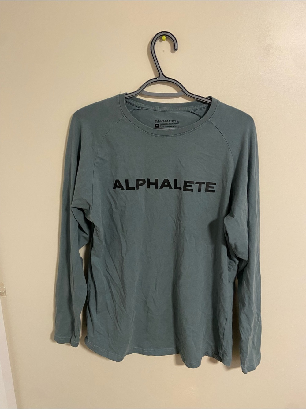Alphalete Men's Long Sleeve Logo Shirt - Slate Green